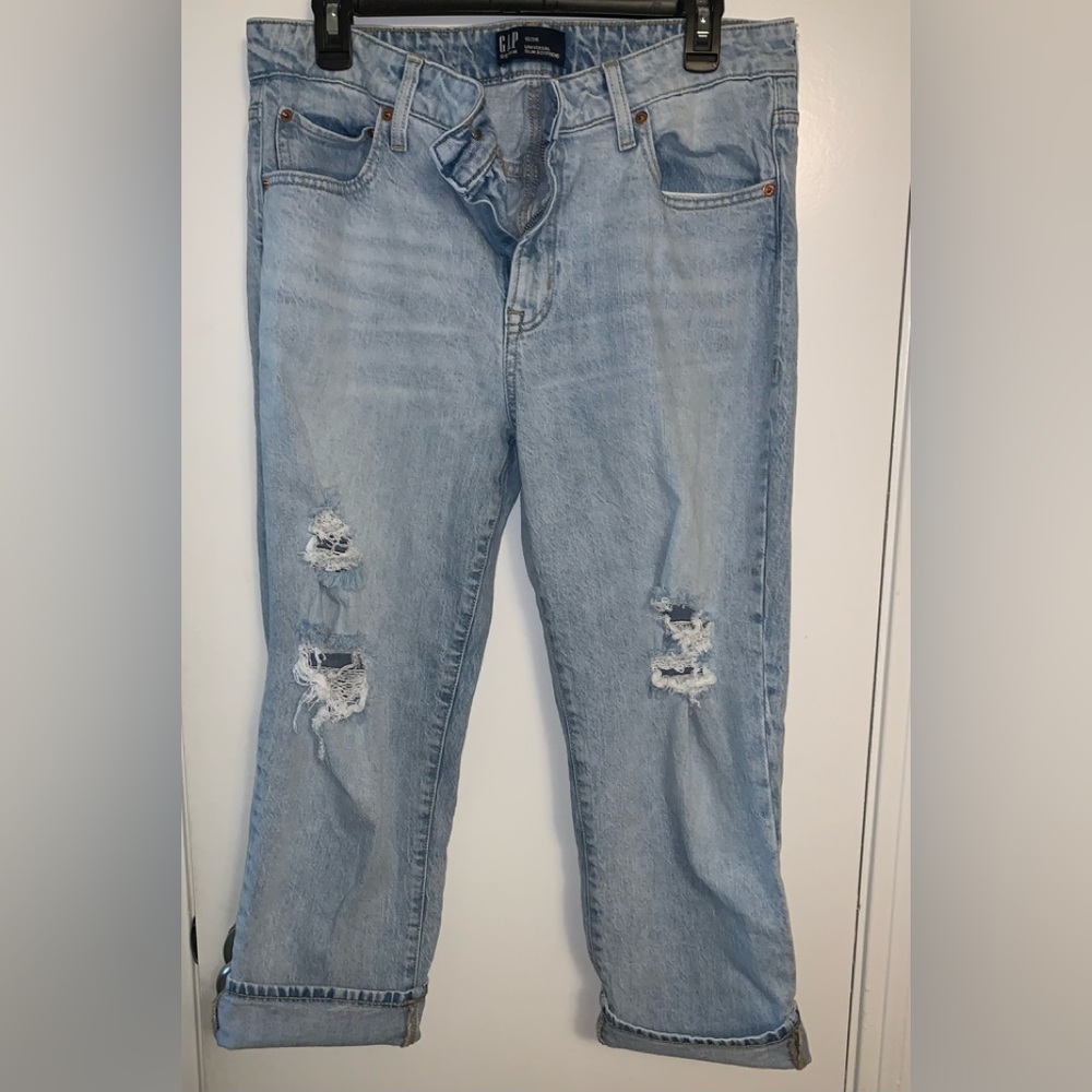 Gap Light Denim Boyfriend Fit Size 12 Jeans